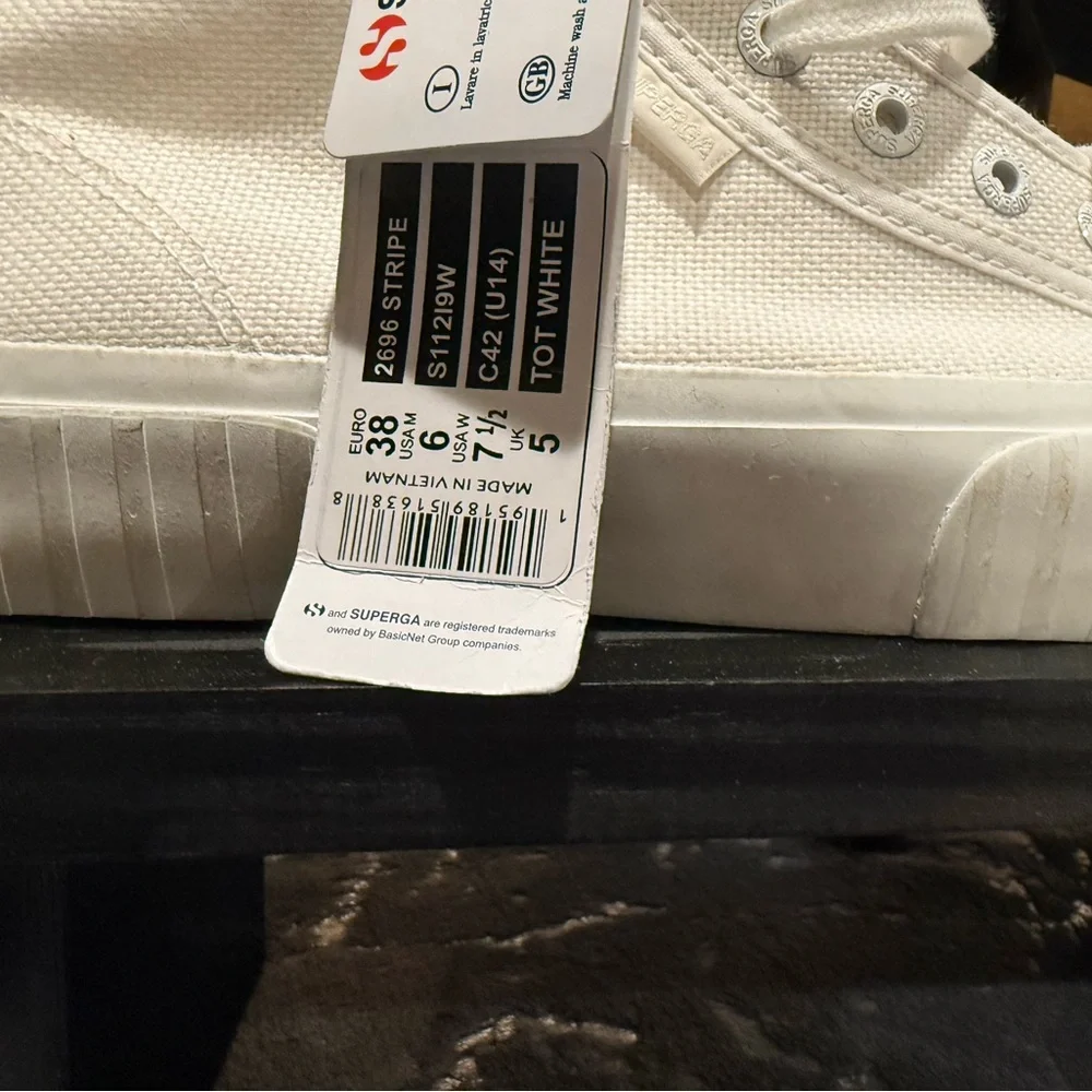 Superga White High-Top Sneakers with Chunky Sole - Picture 4 of 6